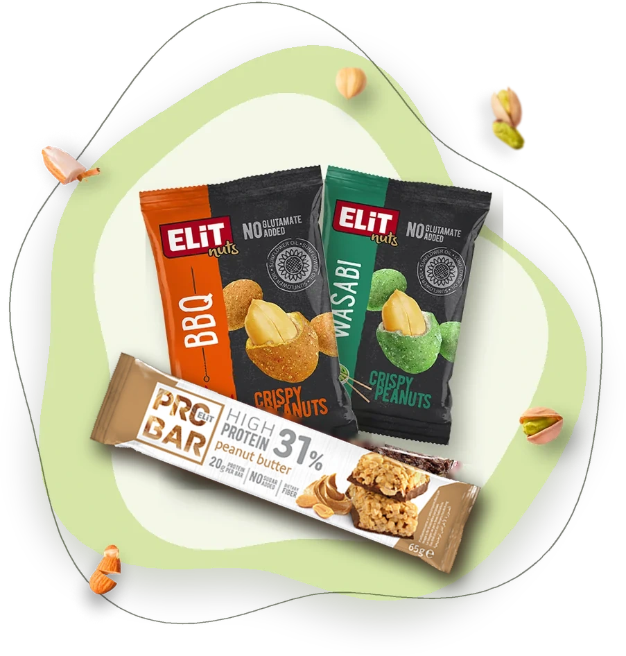 Private label nut packs and a nut bar produced by ELiT
